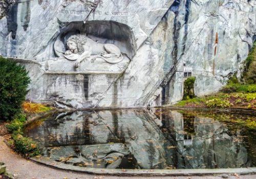 lion monument, sculpture, luzern, switzerland, landmark